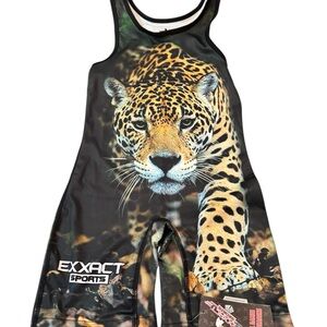 Exxact Sports Leopard Print Singlet Youth Large